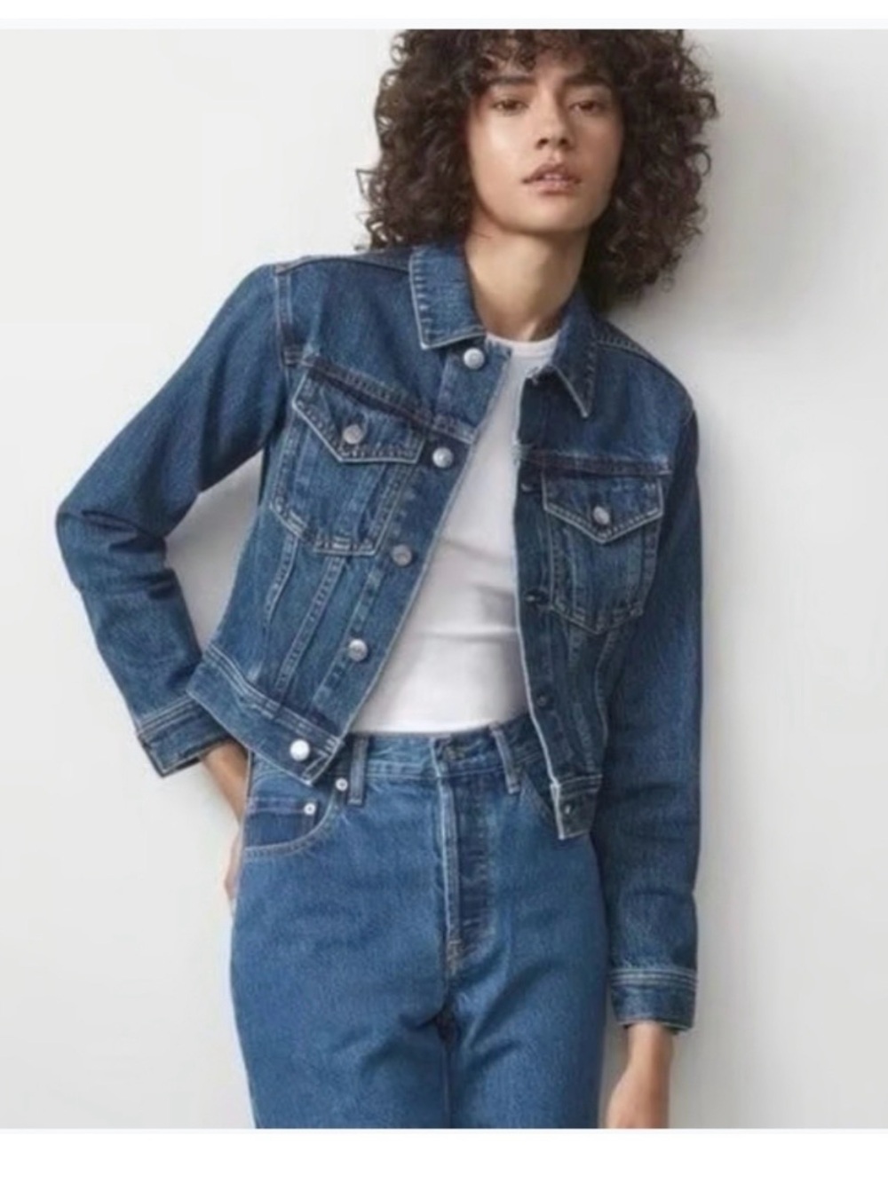 Everlane Women's Shrunken Denim Jacket Small